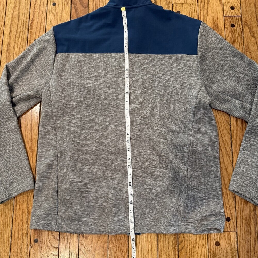 Mens Orvis Bonded Mesh Full Zip Jacket - Light Gray & Blue - Sz. M Pockets - Picture 10 of 13